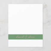 ワイルドフラワー結婚の国素朴のワイルドフラワーメニュー (裏面)