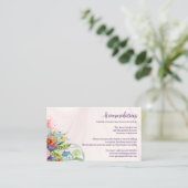 ワイルドフラワー結婚の宿泊施設 エンクロージャーカード (スタンド正面)