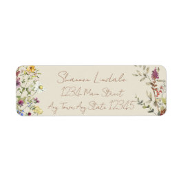 ワイルドフラワー結婚の差出人住所 ラベル