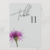 ワイルドフラワー結婚の座席表カード メニュー (裏面)