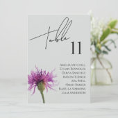 ワイルドフラワー結婚の座席表カード メニュー (スタンド正面)