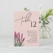 ワイルドフラワー結婚の座席表カード メニュー (スタンド正面)