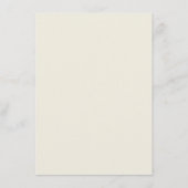 ワイルドフラワー結婚の座席表カード メニュー (裏面)