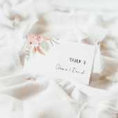 ワイルドフラワー結婚の座席表テンプレート エンクロージャーカード