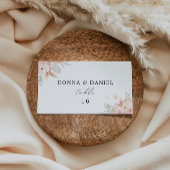 ワイルドフラワー結婚の座席表テンプレート エンクロージャーカード