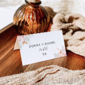 ワイルドフラワー結婚の座席表テンプレート エンクロージャーカード