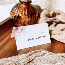 ワイルドフラワー結婚の座席表テンプレート エンクロージャーカード