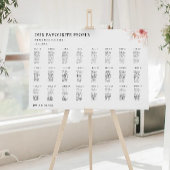 ワイルドフラワー結婚の座席表テンプレート ポスター