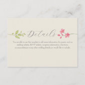 ワイルドフラワー結婚の情報カード エンクロージャーカード (正面)