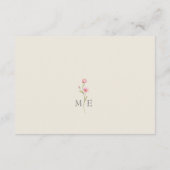 ワイルドフラワー結婚の情報カード エンクロージャーカード (裏面)