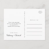 ワイルドフラワー結婚の感謝はがき インビテーションポストカード (裏面)