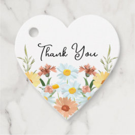 ワイルドフラワー結婚の感謝 フェイバータグ