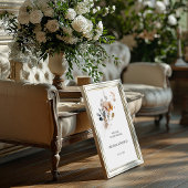 ワイルドフラワー結婚の歓迎サインエレガント ポスター