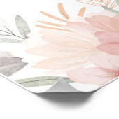 ワイルドフラワー結婚の歓迎サイン ポスター (角)