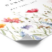 ワイルドフラワー結婚の歓迎ポスター ポスター (角)