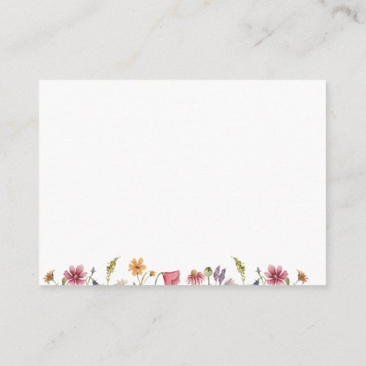 ワイルドフラワー結婚の歓迎抱き枕座席表 エンクロージャーカード (裏面)