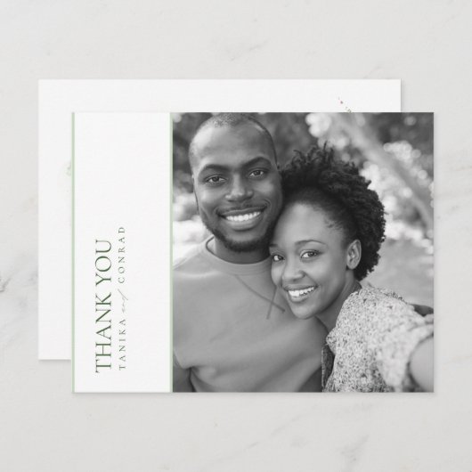 ワイルドフラワー結婚の水彩ありがとうございまID954 サンキューカード (正面/裏面)