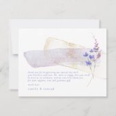 ワイルドフラワー結婚の水彩ありがとうご苦労ID954 サンキューカード (裏面)