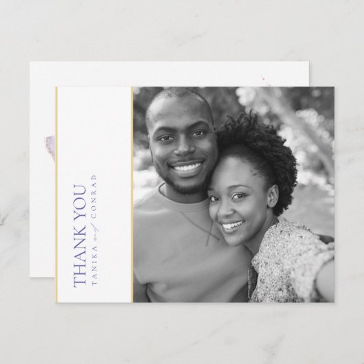 ワイルドフラワー結婚の水彩ありがとうご苦労ID954 サンキューカード (正面/裏面)