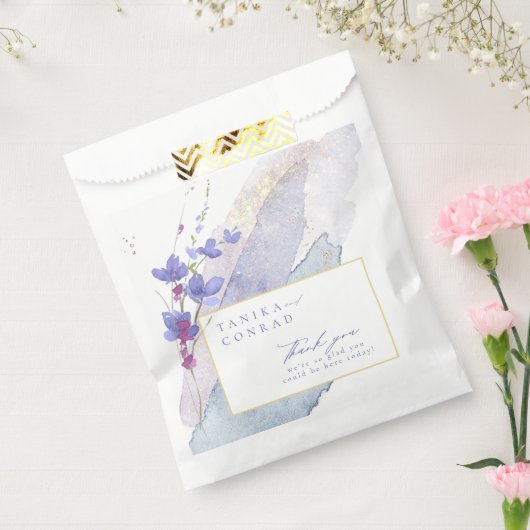 ワイルドフラワー結婚の水彩ありがとうご苦労ID954 フェイバーバッグ (封をした状態)