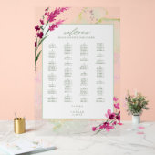 ワイルドフラワー結婚の水彩ウェルカムフェッチアID954 アクリルサイン (ウェディング)