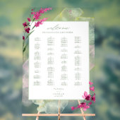 ワイルドフラワー結婚の水彩ウェルカムフェッチアID954 アクリルサイン (ニュートラル)