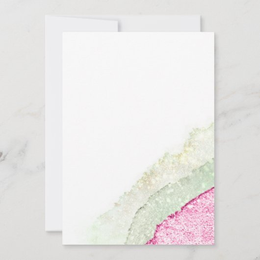 ワイルドフラワー結婚の水彩シャワー明るい赤紫色ID954 (裏面)