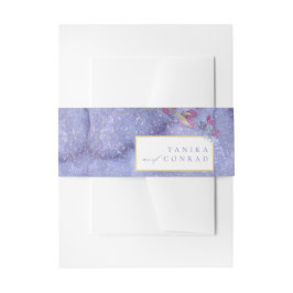 ワイルドフラワー結婚の水彩テクスチャPeri ID954 招待状ベリーバンド