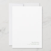 ワイルドフラワー結婚の水彩メニュー明るい赤紫色ID954 (裏面)