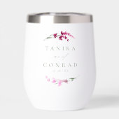 ワイルドフラワー結婚の水彩名明るい赤紫色ID954 (背面)