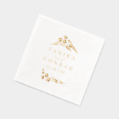 ワイルドフラワー結婚の水彩名ID954 箔ナプキン (左)