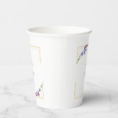 ワイルドフラワー結婚の水彩名Peri ID954 紙コップ (右)