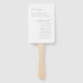 ワイルドフラワー結婚の水彩式金ゴールドID954 ハンドファン (裏面)