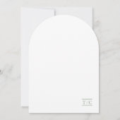 ワイルドフラワー結婚の水彩明るい赤紫色アーチID954 招待状 (裏面)