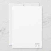 ワイルドフラワー結婚の水彩明るい赤紫色ID954 (裏面)