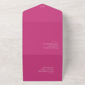 ワイルドフラワー結婚の水彩明るい赤紫色ID954 オールインワン招待状 (外側)