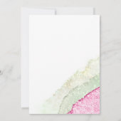 ワイルドフラワー結婚の水彩明るい赤紫色ID954 セーブザデート (裏面)