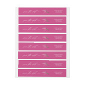 ワイルドフラワー結婚の水彩明るい赤紫色ID954 ラップアラウンドラベル (シート)