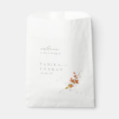 ワイルドフラワー結婚の水彩歓迎金ゴールドID954 フェイバーバッグ (正面)