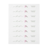 ワイルドフラワー結婚の水彩白ID954 ラップアラウンドラベル (シート)