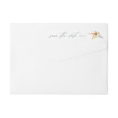 ワイルドフラワー結婚の水彩白ID954 ラップアラウンドラベル (裏面)