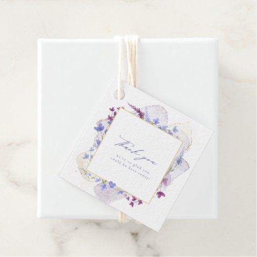 ワイルドフラワー結婚の水彩絵柄Peri ID954 フェイバータグ (インサイチュ)