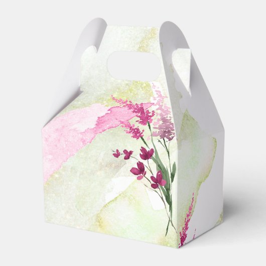 ワイルドフラワー結婚の水彩色ありがとうごきげんふさID954 フェイバーボックス (裏面サイド)