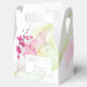 ワイルドフラワー結婚の水彩色ありがとうごきげんふさID954 フェイバーボックス (オープン)