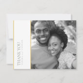 ワイルドフラワー結婚の水彩色ありがとう金ゴールドID954 サンキューカード (正面)