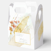 ワイルドフラワー結婚の水彩色ありがとう金ゴールドID954 フェイバーボックス (オープン)