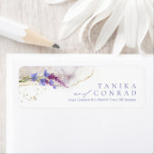 ワイルドフラワー結婚の水彩色Peri ID954 ラベル (インサイチュ)