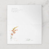 ワイルドフラワー結婚の水彩表V2金ゴールドID954 プレイスカード (外部開封)