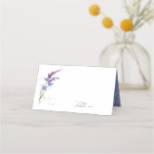 ワイルドフラワー結婚の水彩表V2 Peri ID954 プレイスカード (正面)