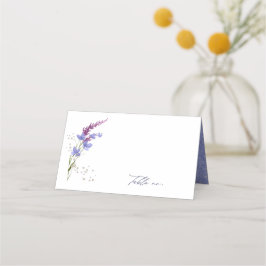 ワイルドフラワー結婚の水彩表V2 Peri ID954 プレイスカード